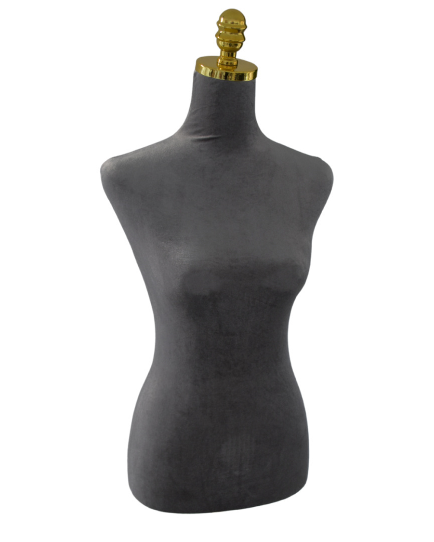 Krejčovská figurína Šedý velur do obchodu výloh Nastavení výšky TORS Bituxx MS19513